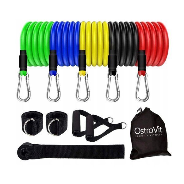 Еспандер Набір трубчастих еспандерів OstroVit Expander Training Bands Set, 5 штук
